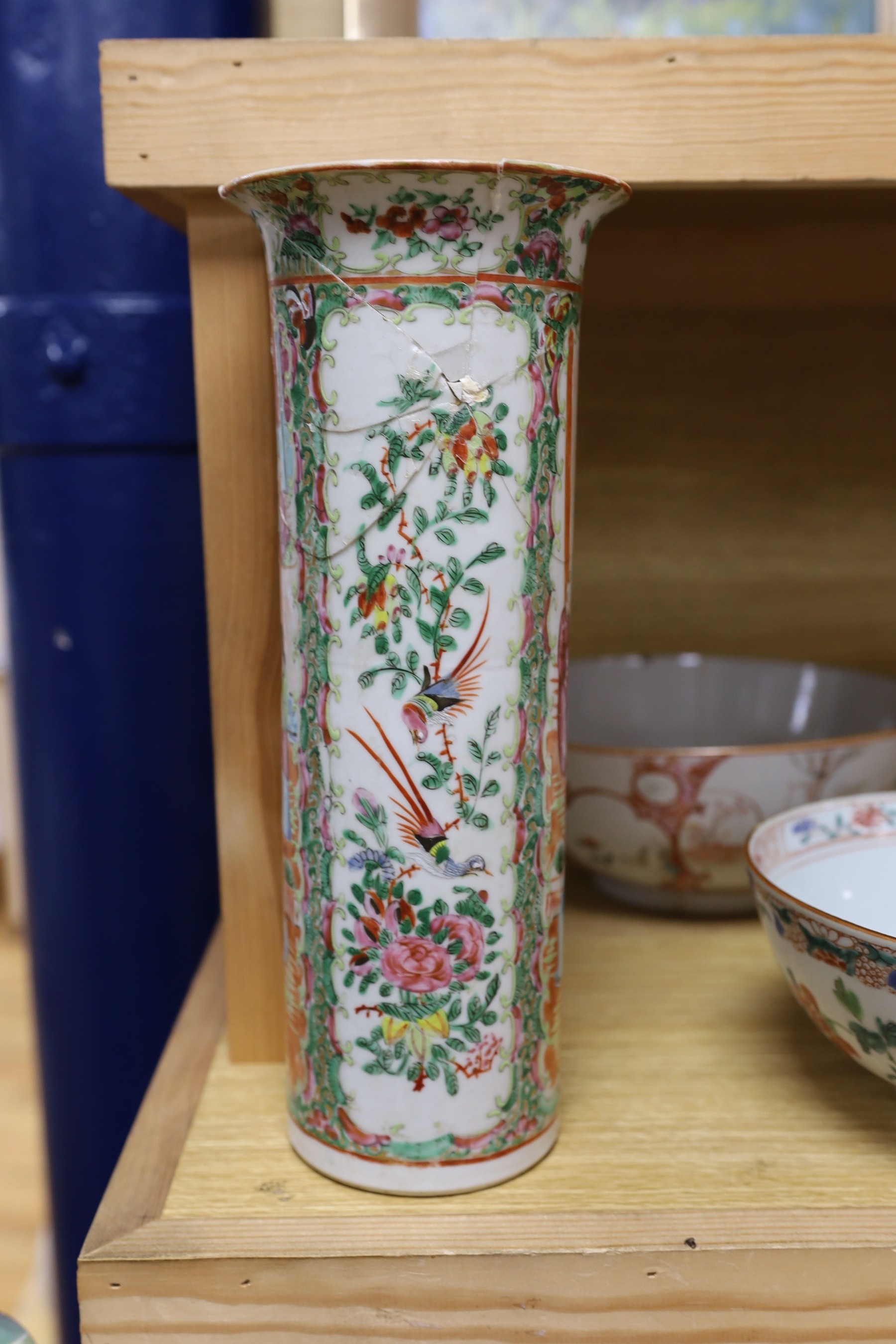 A group of Chinese ceramics including Cantonese, export etc. mostly a.f.